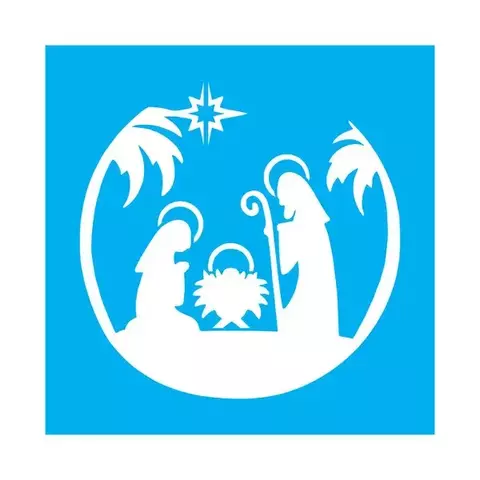 ST9704 - Stencil Presepio Natal - 30x30