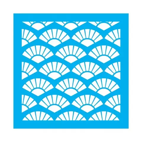ST5513-A / Stencil Estampa Leques - 14x14