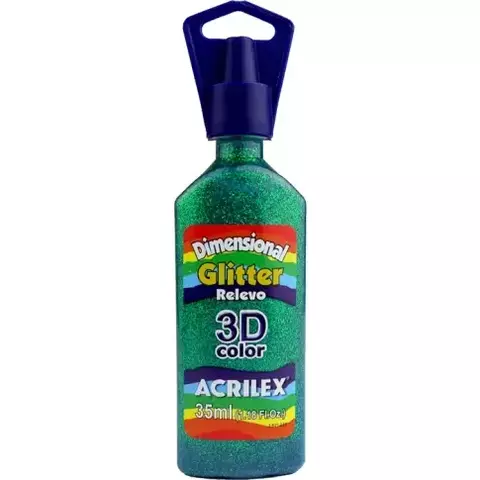 DIMENSIONAL GLITTER VERDE