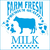 STA-144 / STENCIL FARM FRESH MILK 14X14 CM - comprar online