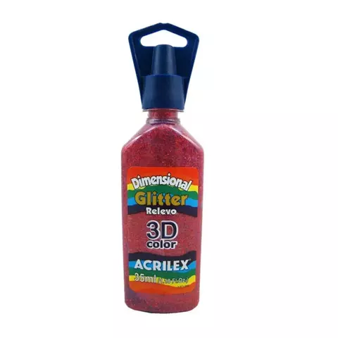 DIMENSIONAL GLITTER VERMELHO