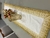 CAMINHO DE MESA TECIDO ALGODÃO COM LINHO, RENDA DE ORGANZA DOURADA 1,5 m - loja online