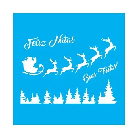 STD328 - Stencil Feliz Natal - 30x30