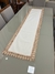 CAMINHO DE MESA TECIDO ALGODÃO COM LINHO, RENDA GUIPIR CARAMELO 1,5 m - comprar online