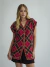 Colete Lucy xadrez em tricot com botões forrados - comprar online