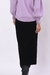 Saia Beatriz tricot midi canelada