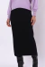 Saia Beatriz tricot midi canelada - comprar online