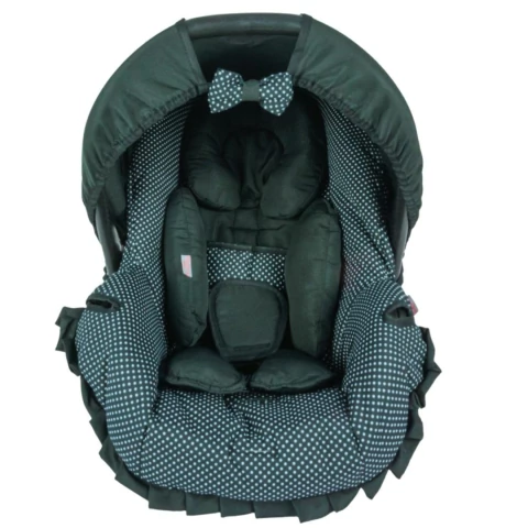 Capa Para Bebe conforto + Redutor preto - Poá Preto - comprar online