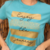 CAMISETA ESTAMPADA FEMININA REVANCHE VERDE TURQUESA - comprar online