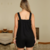 CONJUNTO ALFAIATARIA REGATA E SHORTS COM ELÁSTICO ANGÉLICA PRETO - Marcy Modas