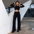 Imagem do CONJUNTO CROPPED E CALÇA COM DETALHE REVANCHE UVITA