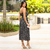 VESTIDO MIDI FLORAL REVANCHE PRETO na internet