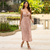 VESTIDO MIDI FLORAL REVANCHE BEGE