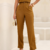 CONJUNTO ALFAIATARIA BLUSA E CALÇA COM PREGAS ANTONELLA MARROM - Marcy Modas