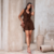 CONJUNTO ALFAIATARIA COLETE E SHORTS COM ELASTICO ANNE MARROM CAFÉ