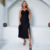 VESTIDO MIDI COM TRANSPASSE E FENDA REVANCHE