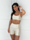 Conj. De Shorts Modelador Forrado e Top de alça fina - Pérola - comprar online
