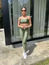 Conj. de Legging Modeladora e Top Alça Regulável Verde Croco - comprar online
