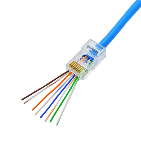 Conector RJ45 Macho - Cat.5E/Cat.6 Ftp Blindado - Passagem EZ