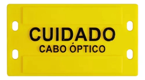 Placa Identificadora - Cuidado Cabo Óptico Abnt N.1
