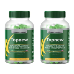 Kit 2 Óleo de coco Topnew 60 Capsulas