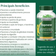 Kit 2 Óleo de coco Topnew 60 Capsulas - loja online