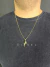 Kit Veneziana 1mm + Pingente Fé Banhado a Ouro 18k - comprar online