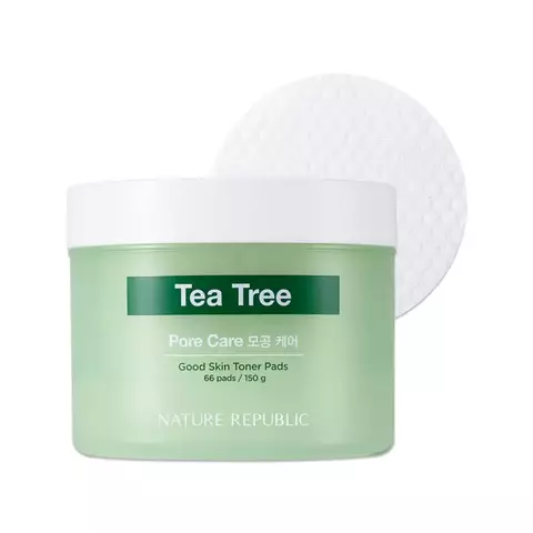 Nature Republic good Skin Tea Tree Ampoule Toner Pad 50ea (Almofadas com Tônico)