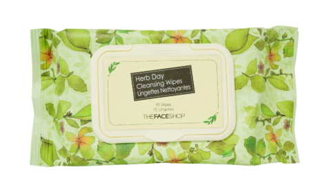 THE FACE SHOP Herb Day Cleansing Tissue_70ea (Lenço de Limpeza Facial)