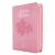 SANTA BIBLIA ROSA CUERINA CON CIERRE