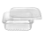 8306 / 8304 - Pote Retangular com Tampa 250ml - Prafesta (pct 350un)