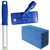 Kit Suporte Limpa Tudo LT Com Giro Junção Articulada + Cabo 55cm + 10 Fibra Azul Para Parede Formica Inox Teflon