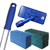 Kit 10 Fibra Azul + 10 Fibras Pesada Verde + 1 Suporte Limpa Tudo LT Giro Junção Articulada + 1 Cabo 1,4 M - Pena Verde