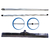 Kit RODO Borracha Duplo EVA 40cm Reforçado COM CABO RETRÁTIL 1.3m Alumínio Estriado Compacto Com Rosca Fácil de Guardar