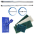 Kit SUPORTE LT Limpa Tudo Com CABO DE ALUMÍNIO 1,3m + Fibra Macia BRANCA + VERDE GERAL Multiuso + Pesada + ULTRA PESADA
