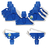 Garra Euro Para Mop Úmido Refil Encaixe Azul - Kit 9 Unidades