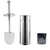 Escova Sanitária De Limpar Vaso Sanitário / Privada Com Base Aço Inoxidável Para Banheiro Lavado Para Cantos Difíceis - comprar online