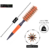 Kit 3 Escovas Profissional Laranja Cerdas de Javali + 6 Clip De Carbono