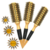 Kit 3 Escovas Profissional Dourado Cerdas de Javali + 6 Clip De Carbono - SPAZZOLA