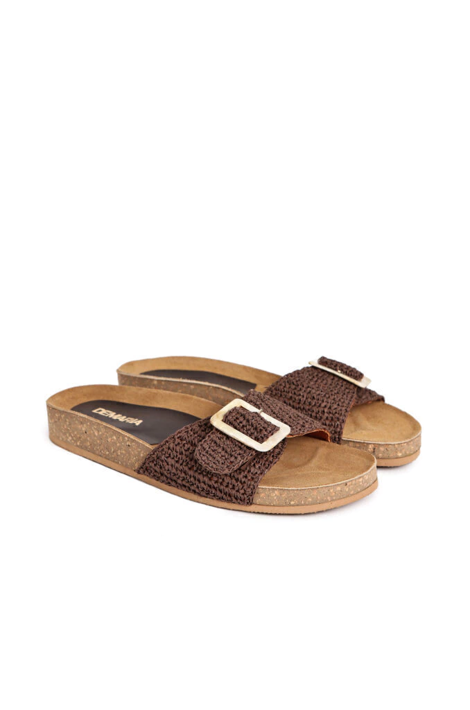 SANDALIA DE RAFIA HEBILLA DE ASTA (JAGGER)