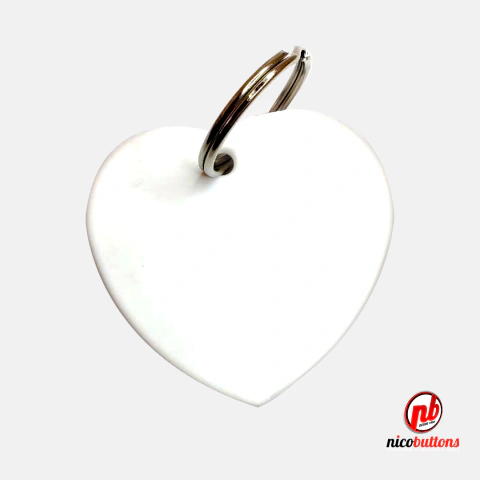 LLAVERO PLASTICO SUBLIMABLE CORAZON