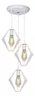 Lampara Colgante 3 Luces Jaula Gela Vintage Base Redonda 22cm Floron
