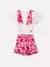 Conjunto Off White com Laço Floral - Abelha Mágica