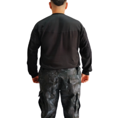 REMERA MANGA LARGA CON VELCROS - NEGRO - M90 Tactico