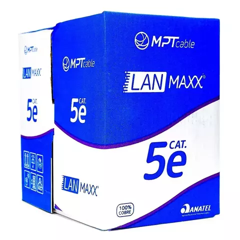 CABO U/UTP 24AWGX4P CAT.5E CMX VERMELHO (CX 305M)