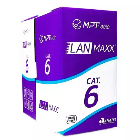 CABO U/UTP 23AWGX4P CAT.6 CMX VERMELHO (CX 305M)