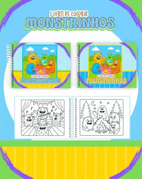 Arquivo Livro de Colorir Monstrinhos - comprar online