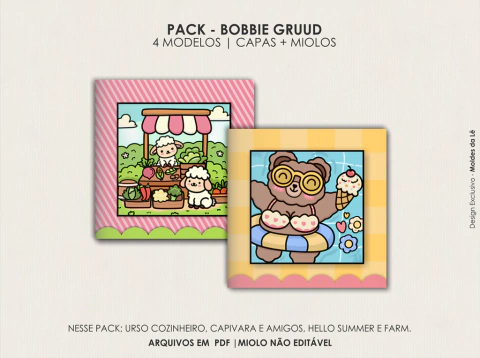 Pack Bobbie Gruuds 4 Modelos - Moldes da Lê