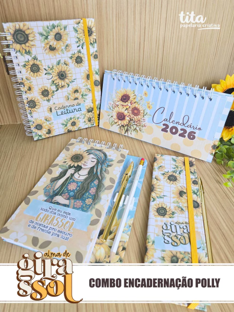 Alma de Girassol - Combo Encadernação Polly