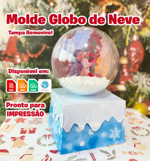 Molde Caixa Globo de Neve